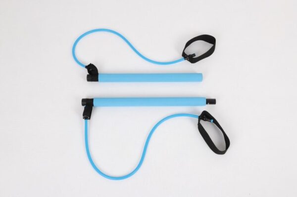 Blue Pilates exercise bar