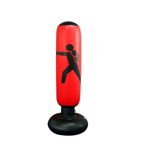 Red inflatable punching bag