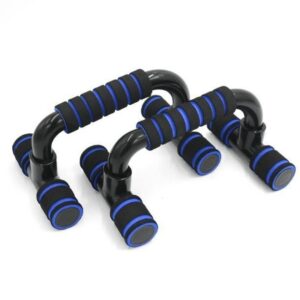 Blue and black push up bars