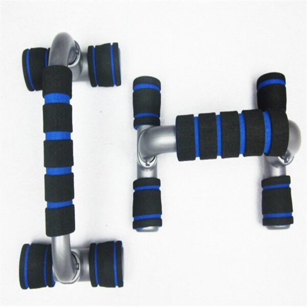 Blue and black push up bars